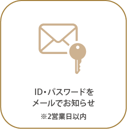 ID・パスワードをメールにてお知らせ