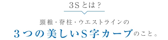 3Sとは?頸椎・脊柱・ウエストラインの3つの美しいS字カーブのこと。